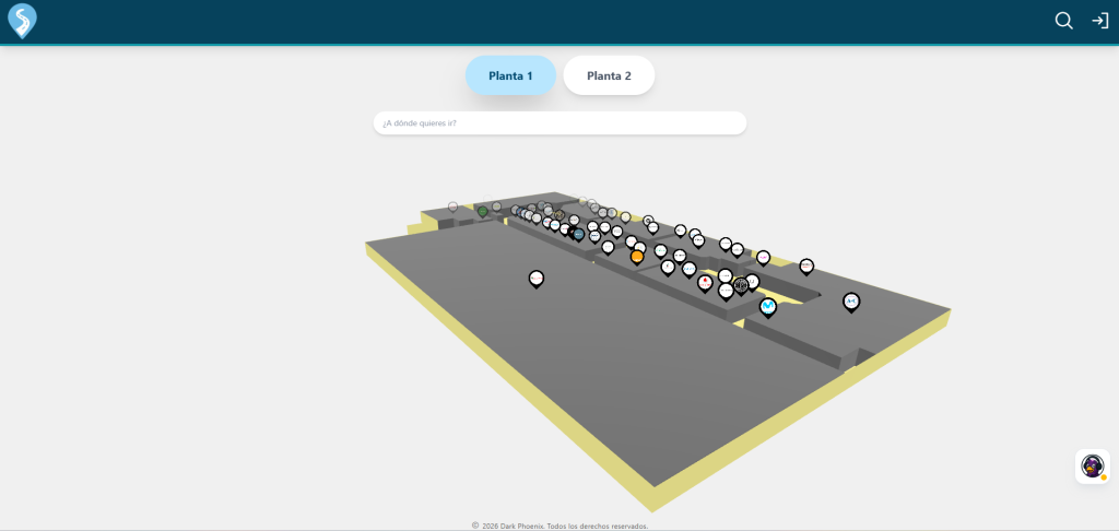 Página de inicio de la aplicación MallPath con el nuevo diseño visual